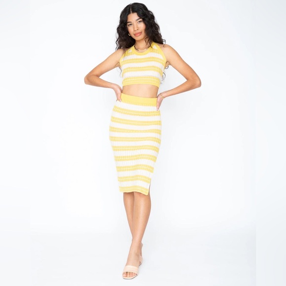 🔵CLEARANCE🔵Revolve/Callahan Knitwear Ronnie Halter Top in Mango Multi NEW/NWT! - Picture 2 of 7